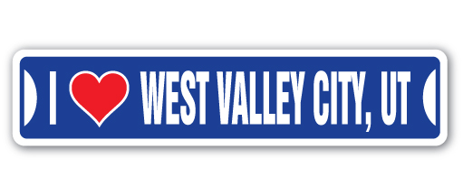 SSIL-West Valley City Ut Street Sign - I Love West Valley City, Utah -  SignMission