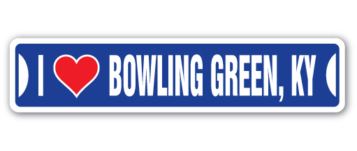 SSIL-Bowling Green Ky Street Sign - I Love Bowling Green, Kentucky -  SignMission