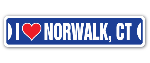 Street Sign - I Love Norwalk, Connecticut -  Amistad, AM3897059