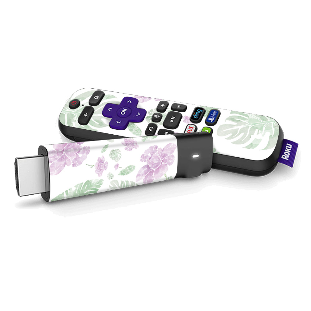 ROSTSPL-Water Color Flowers Skin for Roku Streaming Stick Plus - Water Color Flowers -  MightySkins