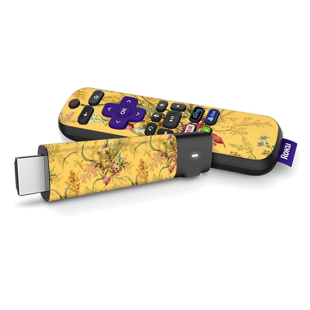 ROSTSPL-Yellow Marble End Skin for Roku Streaming Stick Plus - Yellow Marble End -  MightySkins