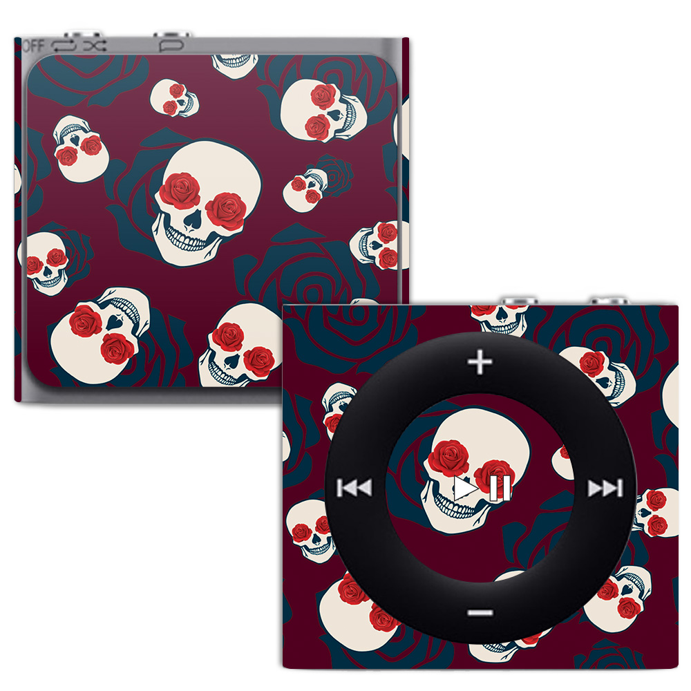 APIPSH-Skulls N Roses Skin for Apple iPod Shuffle 4G - Skulls N Roses -  MightySkins