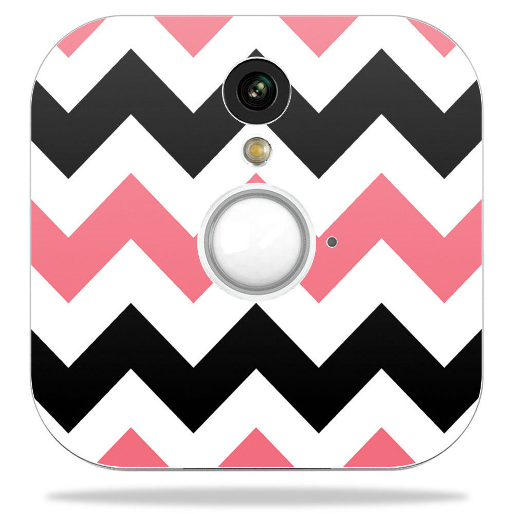 Picture of MightySkins BLHOSE-Black Pink Chevron Skin Decal Wrap for Blink Home Security Camera Sticker - Black Pink Chevron