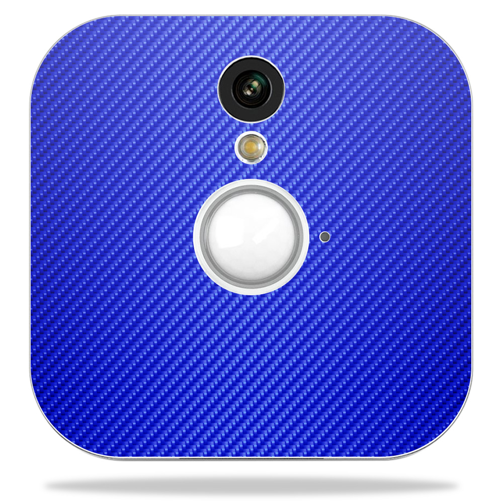 Picture of MightySkins BLHOSE-Blue Carbon Fiber Skin Decal Wrap for Blink Home Security Camera Sticker - Blue Carbon Fiber