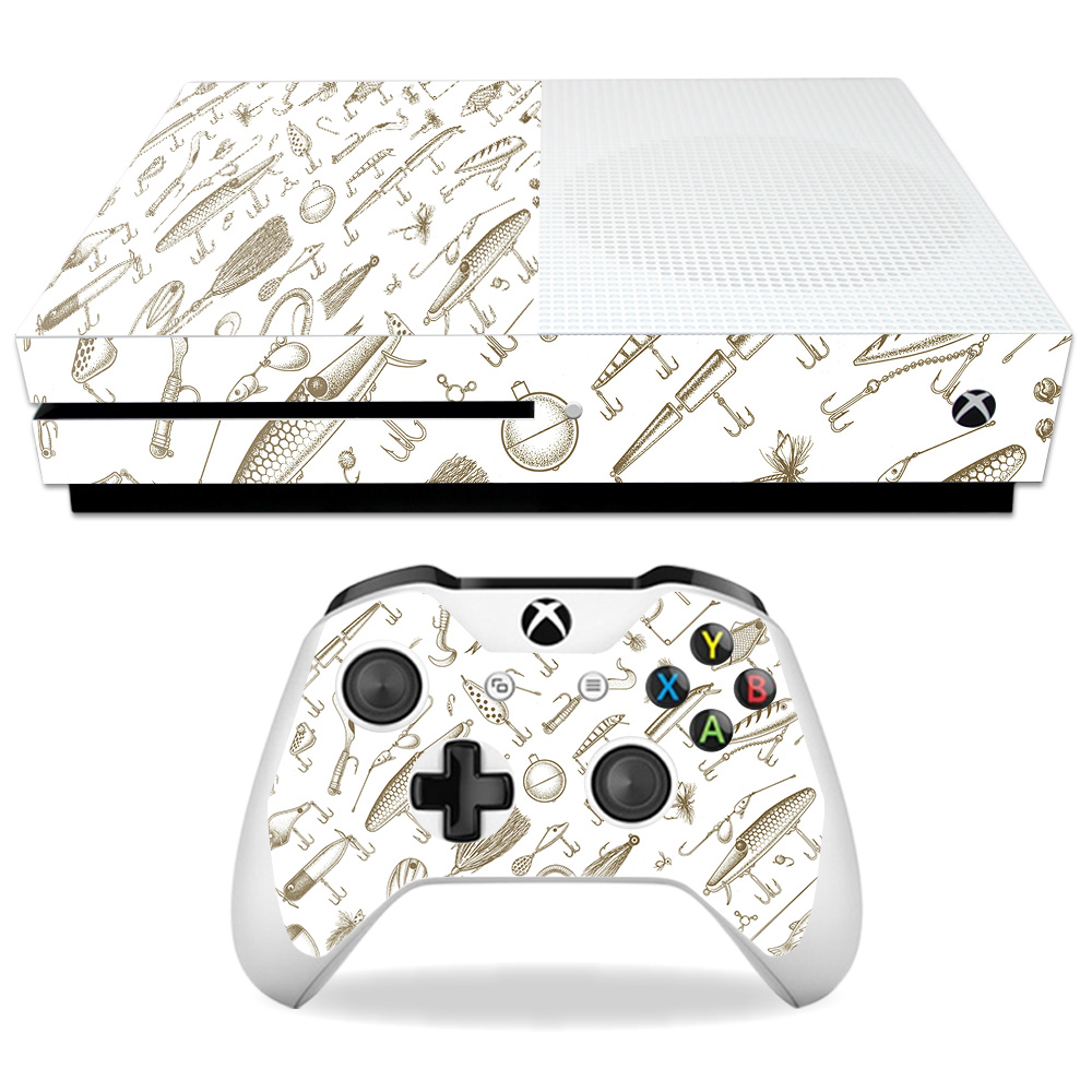 MIXBONES-Retro Lures Skin Decal Wrap for Microsoft Xbox One S - Retro Lures -  MightySkins