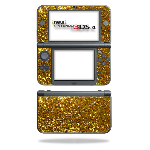 MightySkins NI3DSXL2-Gold Glitter