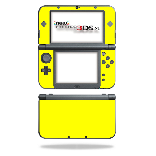 NI3DSXL2-Glossy Yellow Skin Decal Wrap for New Nintendo 3DS XL 2015 - Cover Sticker Solid Yellow -  MightySkins