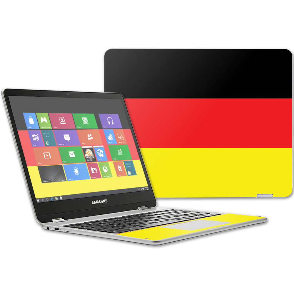 SACHBOPL-German Flag Skin Decal Wrap for 12.3 in. Samsung Chromebook Plus 2017 Sticker - German Flag -  MightySkins