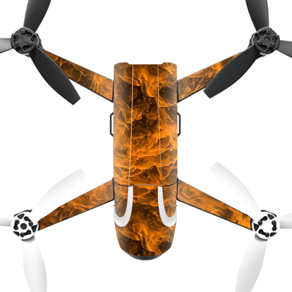 PABEBOP2-Burning Up Skin Decal Wrap for Parrot Bebop 2 Quadcopter Drone - Burning Up -  MightySkins