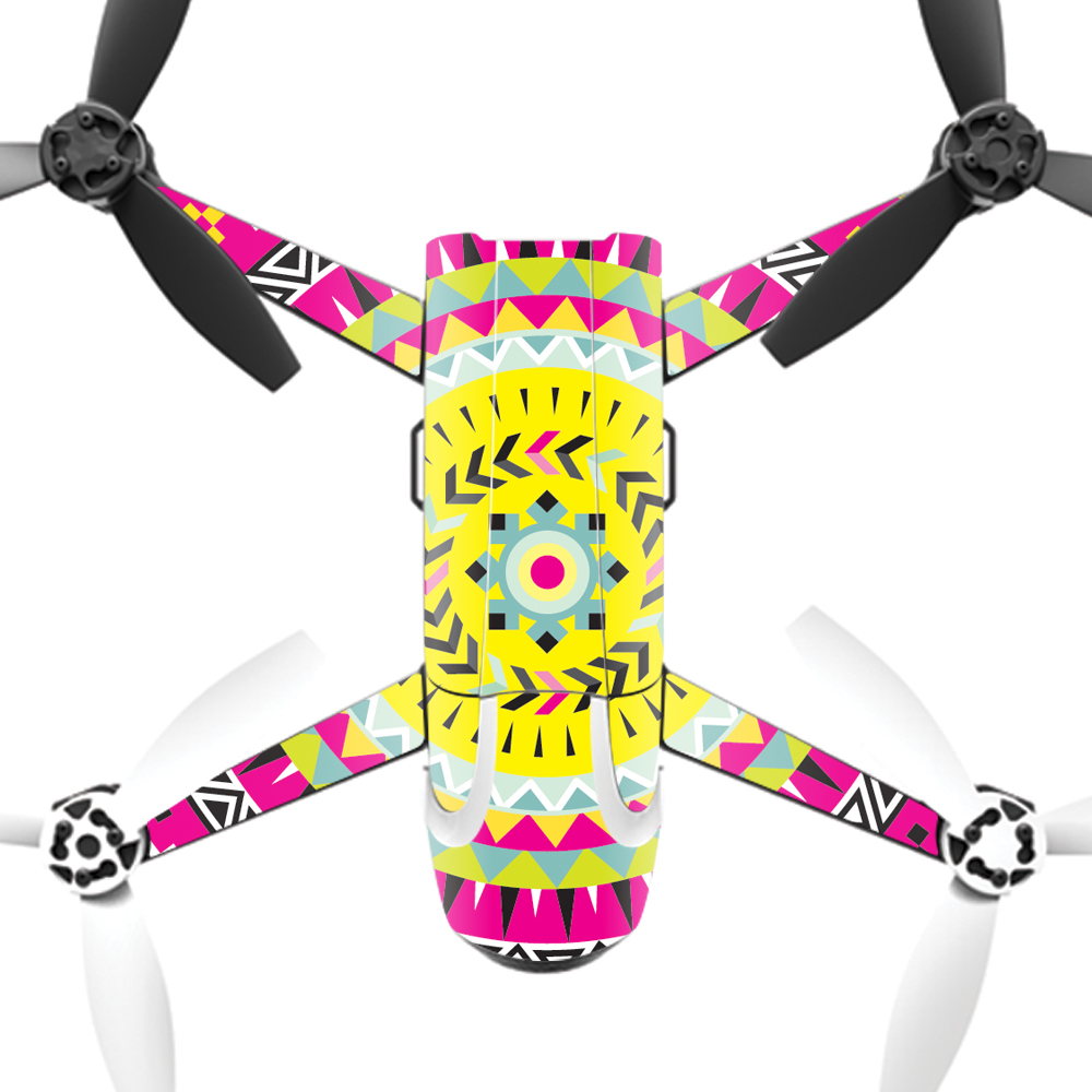 PABEBOP2-Pink Aztec Skin Decal Wrap for Parrot Bebop 2 Quadcopter Drone - Pink Aztec -  MightySkins