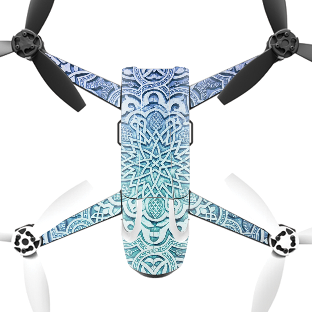 PABEBOP2-Carved Blue Skin Decal Wrap for Parrot Bebop 2 Quadcopter Drone - Carved Blue -  MightySkins