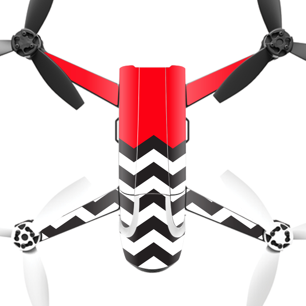 PABEBOP2-Red Chevron Skin Decal Wrap for Parrot Bebop 2 Quadcopter Drone - Red Chevron -  MightySkins
