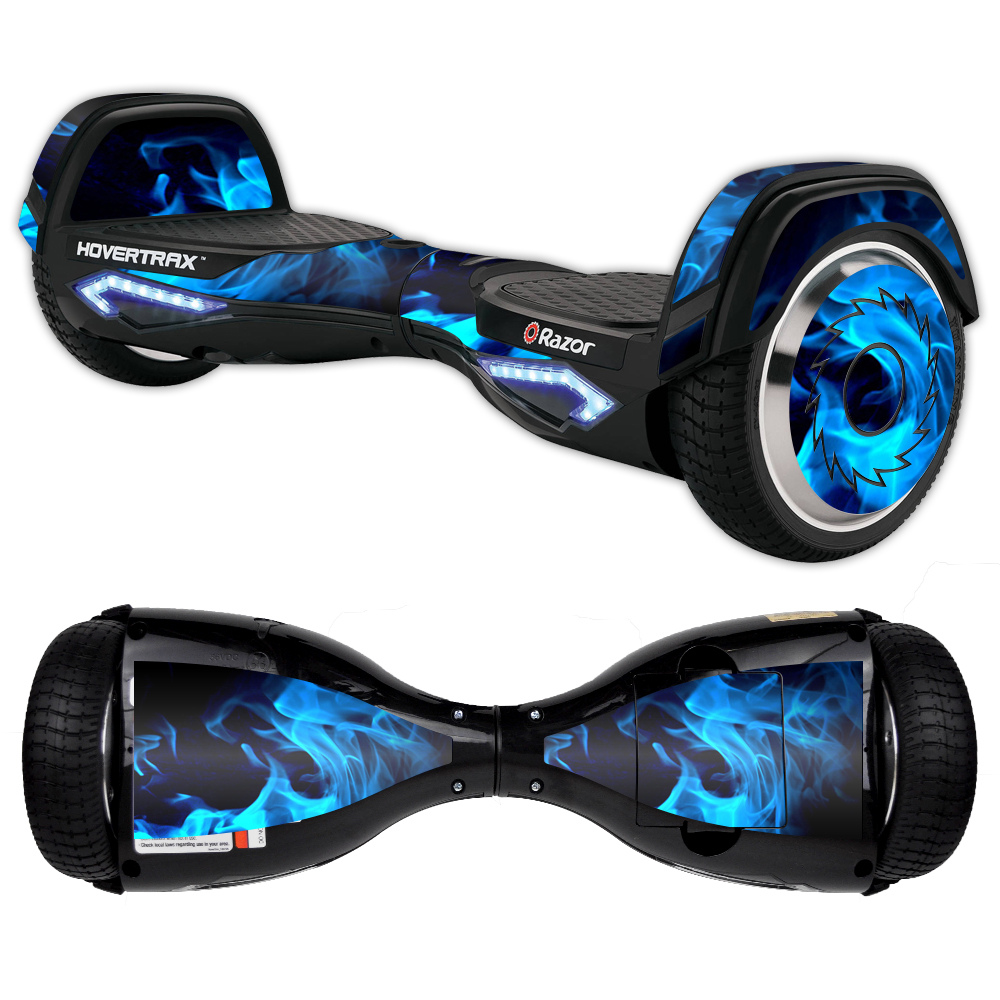 RAHOV2-Blue Flames Skin Decal Wrap for Razor Hovertrax 2.0 Hover Board Scooter - Blue Flames -  MightySkins