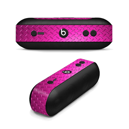 Picture of MightySkins BEPILLPL-Pink Diamond Plt Skin Decal Wrap for Beats by Dr. Dre Beats Pill Plus Sticker - Pink Diamond Plate