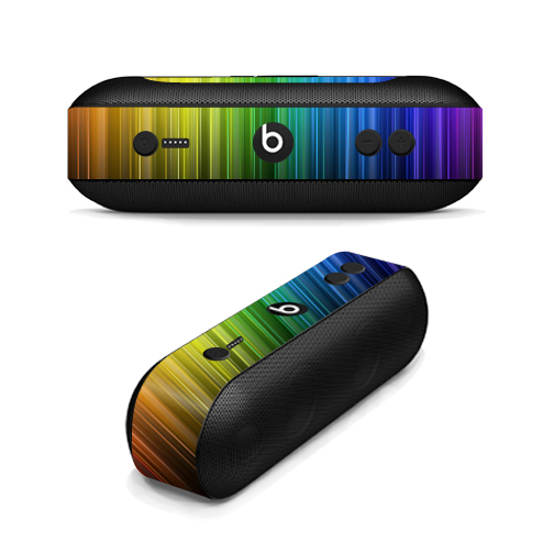 Picture of MightySkins BEPILLPL-Rainbow Streaks Skin Decal Wrap for Beats by Dr. Dre Beats Pill Plus Sticker - Rainbow Streaks