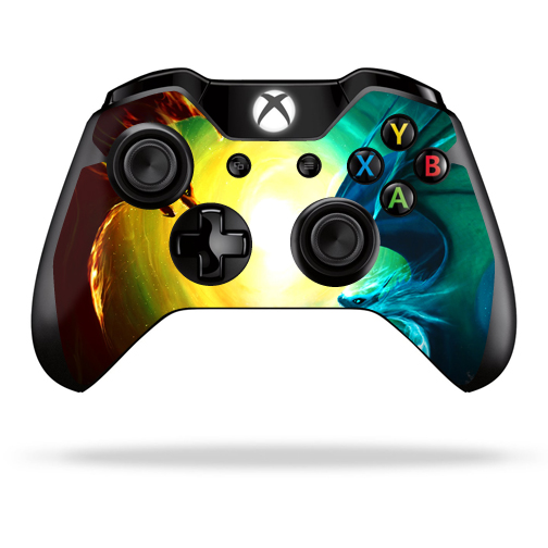 MIXBONCO-Dragon Battle Skin Decal Wrap for Microsoft Xbox One & One S Controller Sticker - Dragon Battle -  MightySkins