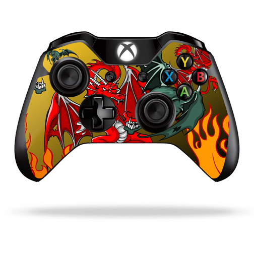 MIXBONCO-Dragon Breath Skin Decal Wrap for Microsoft Xbox One & One S Controller Sticker - Dragon Breath -  MightySkins