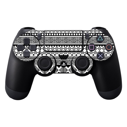 Picture of MightySkins SOPS4CO-Black Aztec Skin Decal Wrap for Sony PlayStation Dual Shock 4 Controller - Black Aztec