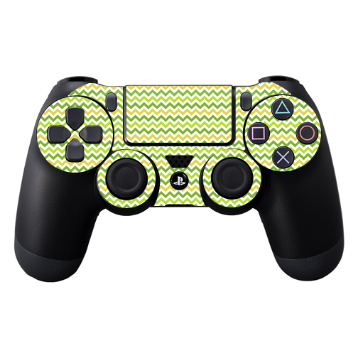 Picture of MightySkins SOPS4CO-Citrus Chevron Skin Decal Wrap for Sony PlayStation Dual Shock 4 Controller - Citrus Chevron