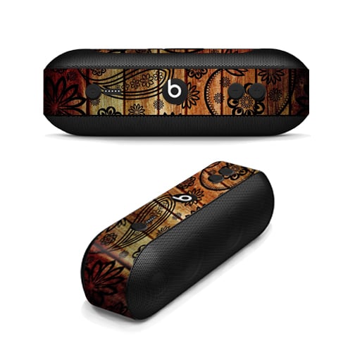 BEPILLPL-Wooden Floral Skin Decal Wrap for Beats by Dr. Dre Beats Pill Plus - Wooden Floral -  MightySkins