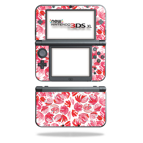 NI3DSXL2-Red Petals Skin Decal Wrap for New Nintendo 3DS XL 2015 - Red Petals -  MightySkins