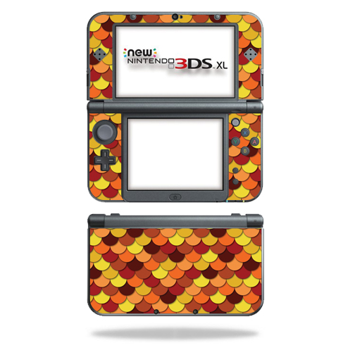 NI3DSXL2-Red Scales Skin Decal Wrap for New Nintendo 3DS XL 2015 - Red Scales -  MightySkins