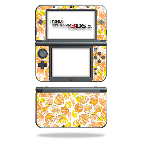 NI3DSXL2-Yellow Petals Skin Decal Wrap for New Nintendo 3DS XL 2015 - Yellow Petals -  MightySkins