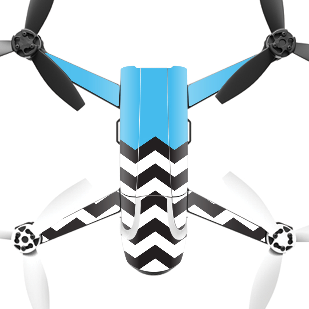 PABEBOP2-Baby Blue Chevron Skin Decal Wrap for Parrot Bebop 2 Quadcopter Drone - Baby Blue Chevron -  MightySkins