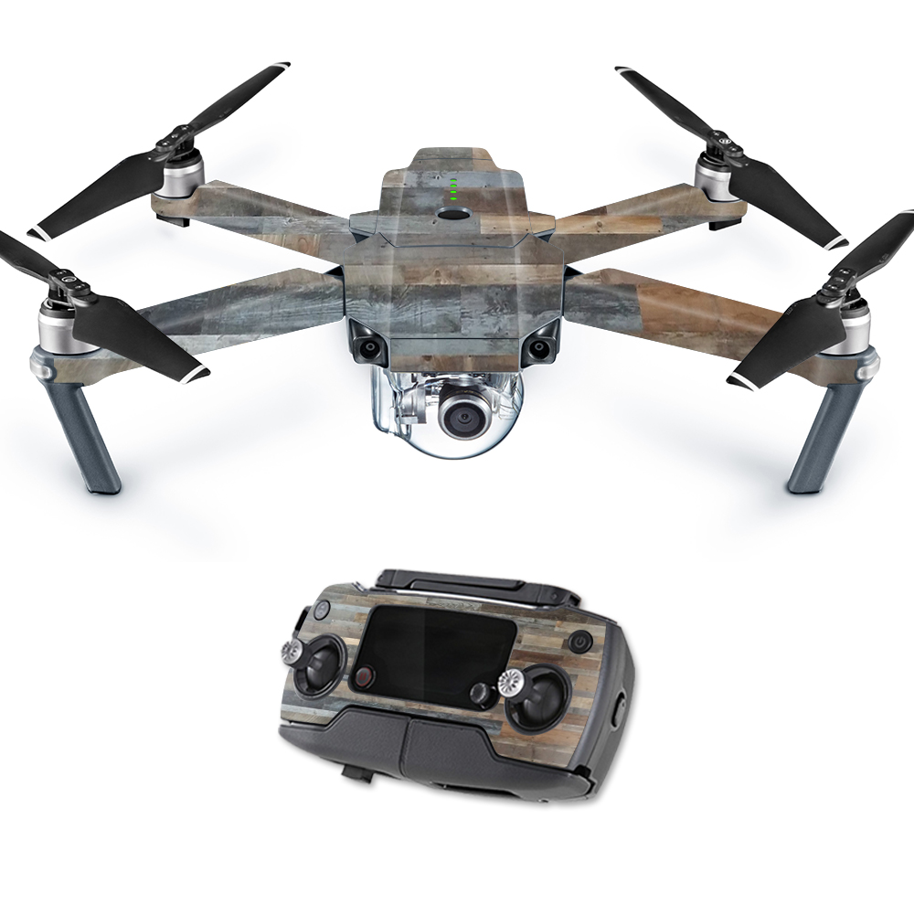 DJMAVPRO-Gray Wood Skin Decal Wrap for DJI Mavic Pro Quadcopter Drone Cover Sticker - Gray Wood -  MightySkins