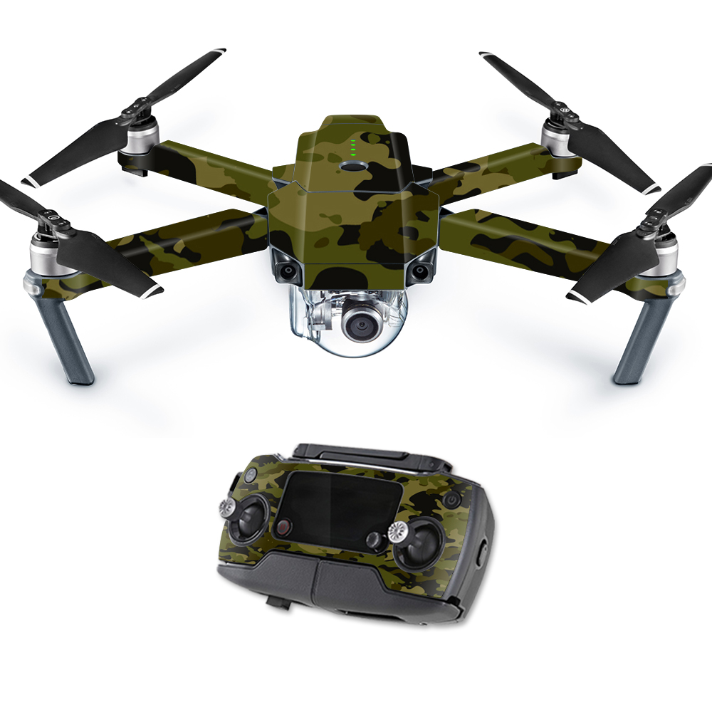 DJMAVPRO-Green Camouflage Skin Decal Wrap for DJI Mavic Pro Quadcopter Drone - cover Green Camouflage -  MightySkins