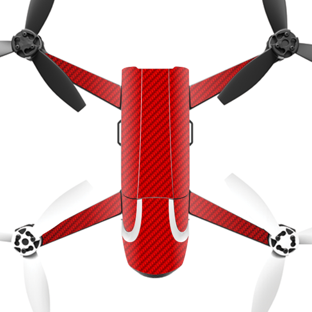 PABEBOP2-Red Carbon Fiber Skin Decal Wrap for Parrot Bebop 2 Quadcopter Drone - Red Carbon Fiber -  MightySkins