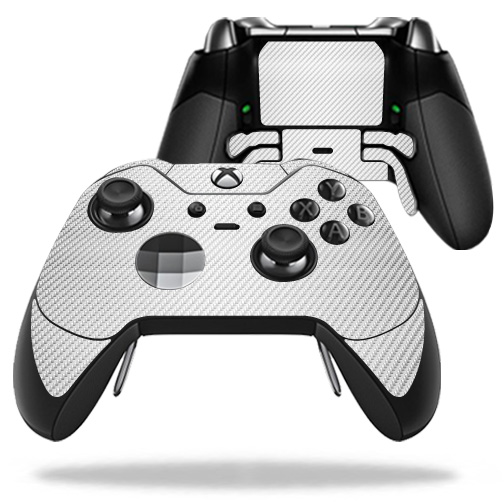 MIELITECO-White Carbon Fiber Skin Decal Wrap for Microsoft Xbox One & One S Controller - Gray Wood -  MightySkins