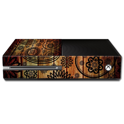 MIXBONE-Wooden Floral Skin Decal Wrap for Microsoft Xbox One Console - New York -  MightySkins