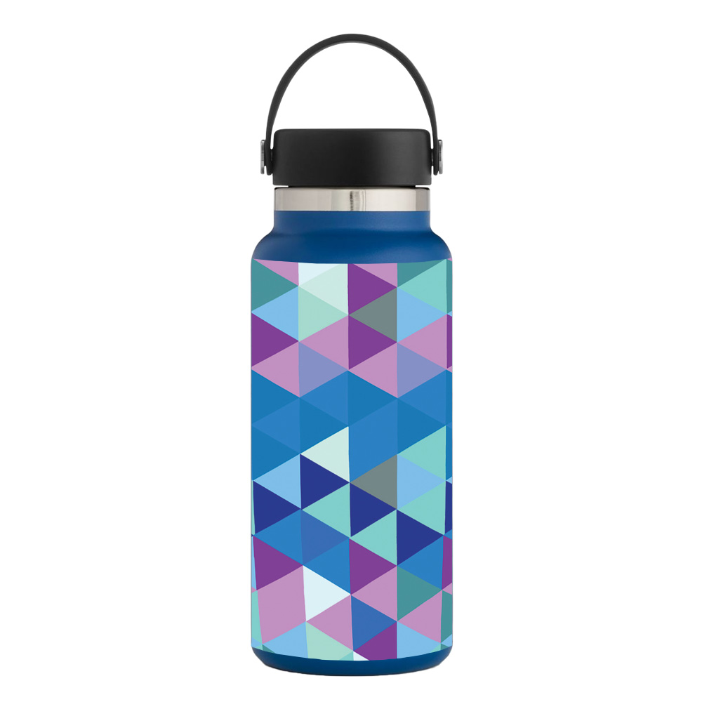 Picture of MightySkins HFWI32-Purple Kaleidoscope Skin for Hydro Flask 32 oz Wide Mouth - Purple Kaleidoscope