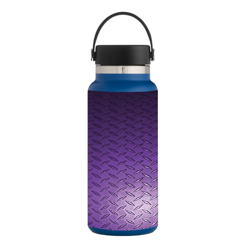 Picture of MightySkins HFWI32-Purple Diamond Plate Skin for Hydro Flask 32 oz Wide Mouth - Purple Diamond Plate