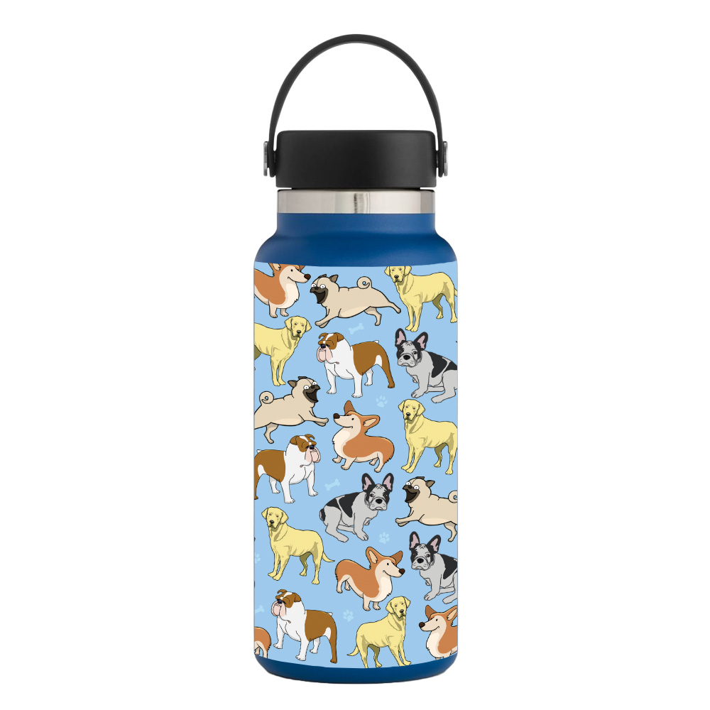 Picture of MightySkins HFWI32-Puppy Party Skin for Hydro Flask 32 oz Wide Mouth - Puppy Party