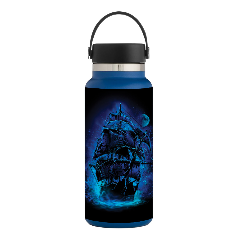 Picture of MightySkins HFWI32-Pirate Storm Skin for Hydro Flask 32 oz Wide Mouth - Pirate Storm