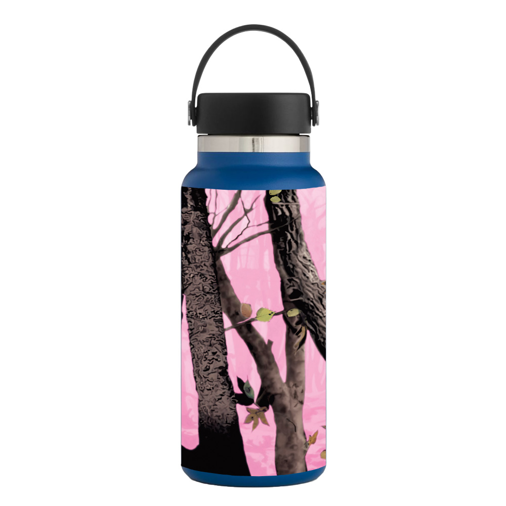 Picture of MightySkins HFWI32-Pink Tree Camo Skin for Hydro Flask 32 oz Wide Mouth - Pink Tree Camo