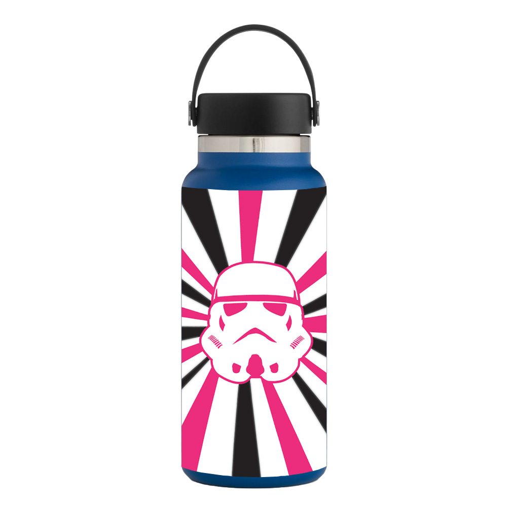 Picture of MightySkins HFWI32-Pink Star Rays Skin for Hydro Flask 32 oz Wide Mouth - Pink Star Rays