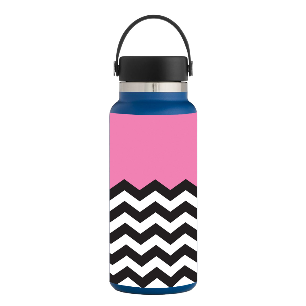 Picture of MightySkins HFWI32-Pink Chevron Skin for Hydro Flask 32 oz Wide Mouth - Pink Chevron