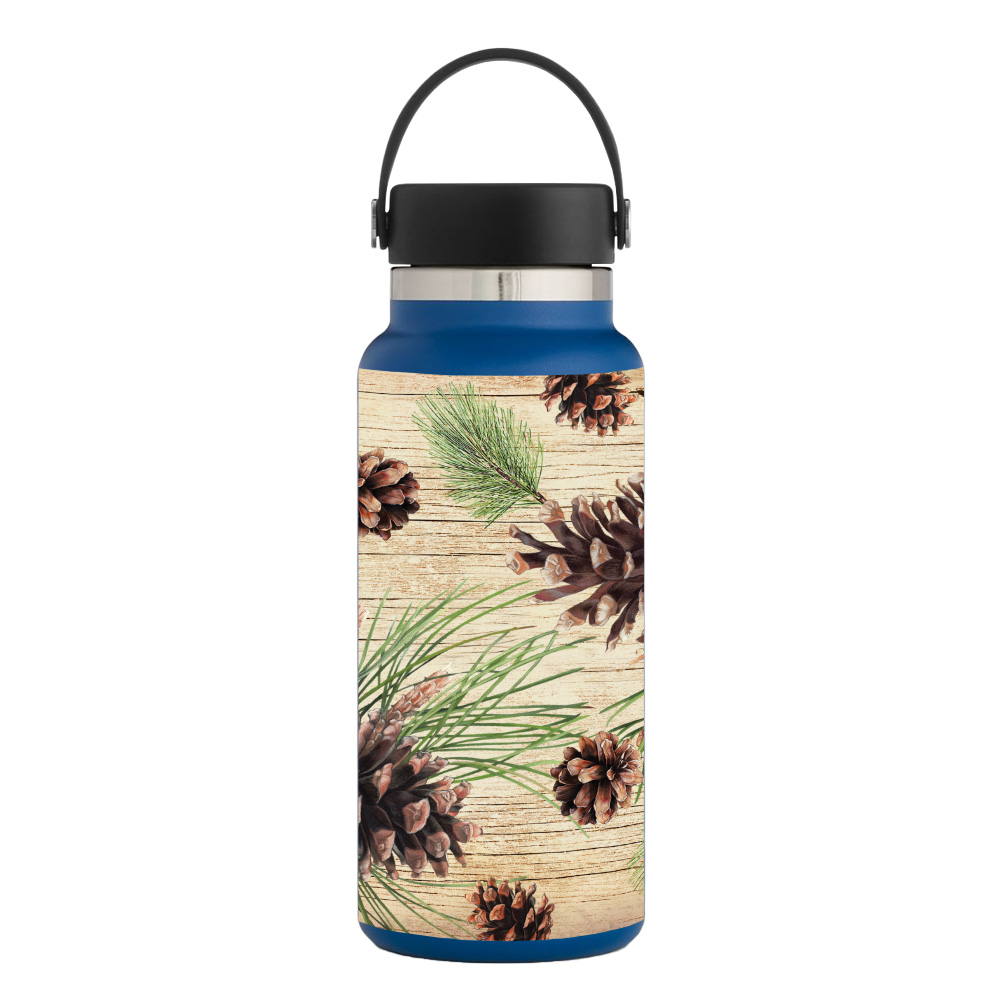 Picture of MightySkins HFWI32-Pine Collage Skin for Hydro Flask 32 oz Wide Mouth - Pine Collage