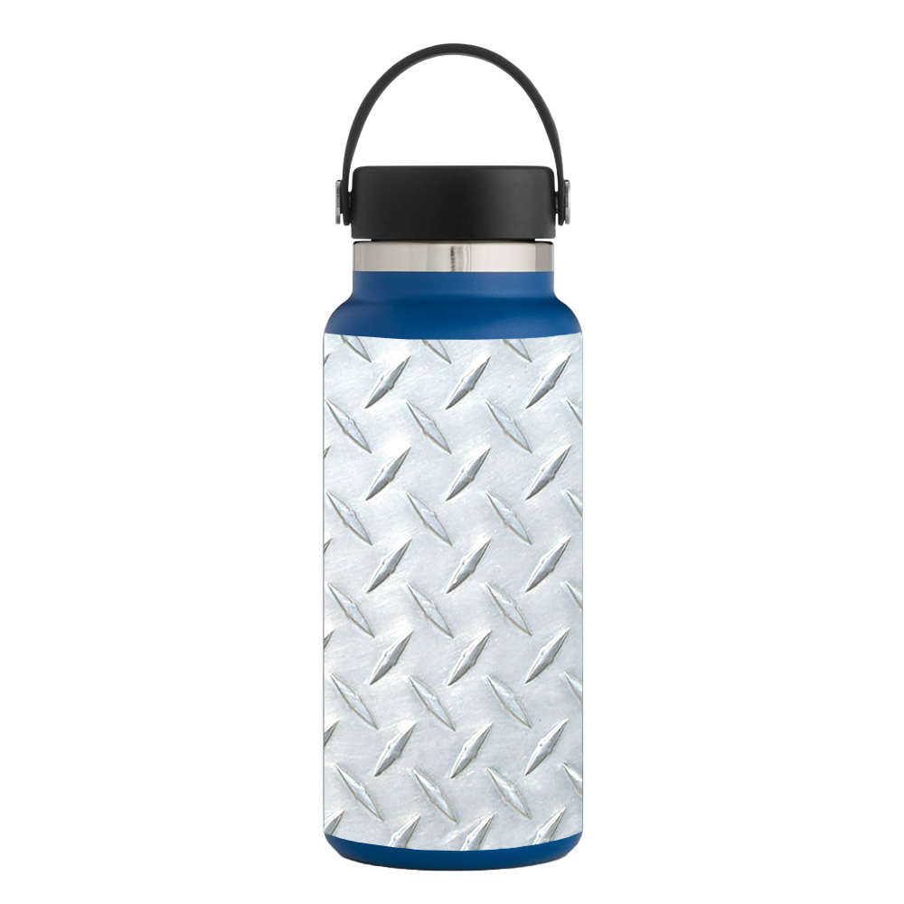 Picture of MightySkins HFWI32-Diamond Plate Skin for Hydro Flask 32 oz Wide Mouth - Diamond Plate