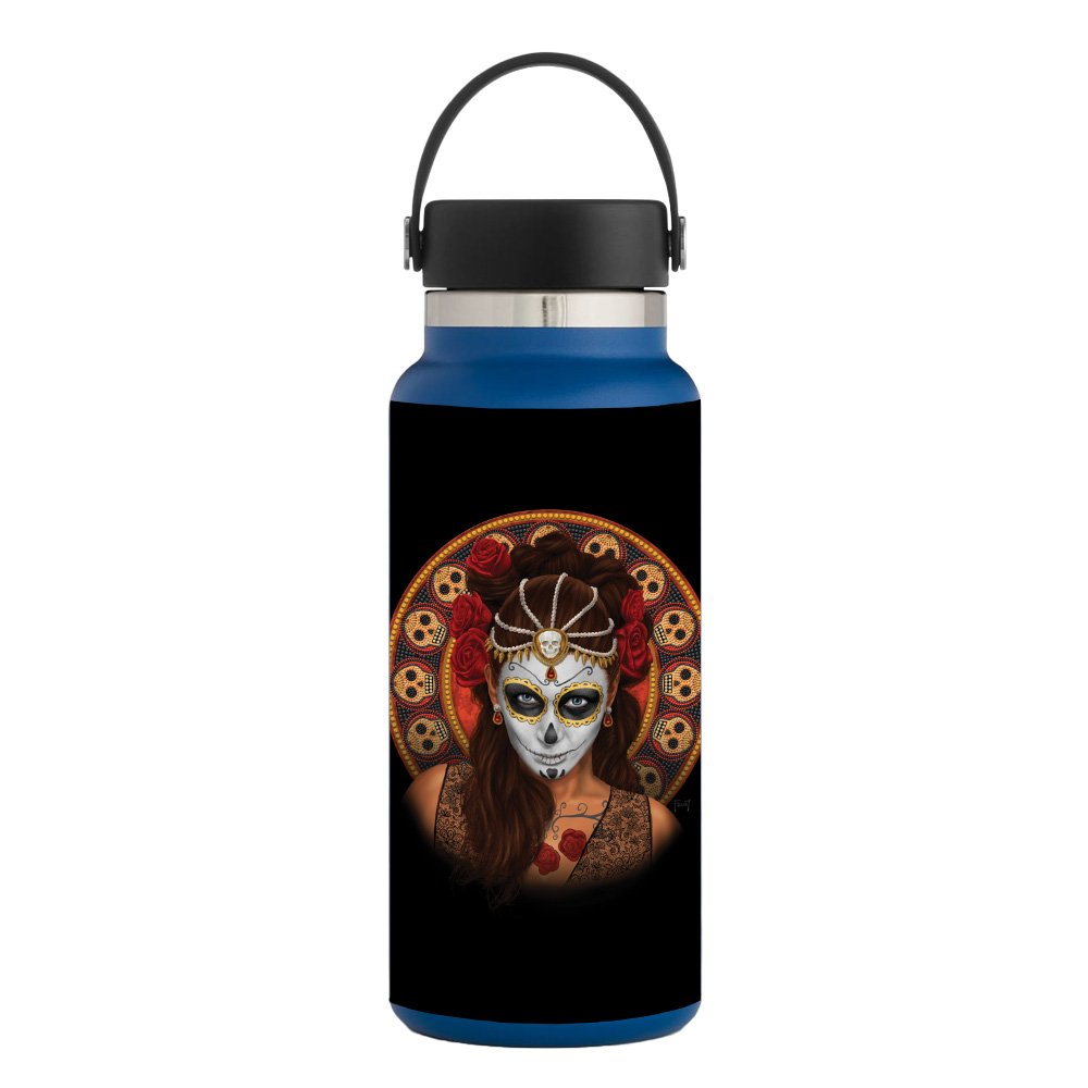 Picture of MightySkins HFWI32-Dia De Muertos Skin for Hydro Flask 32 oz Wide Mouth - Dia De Muertos