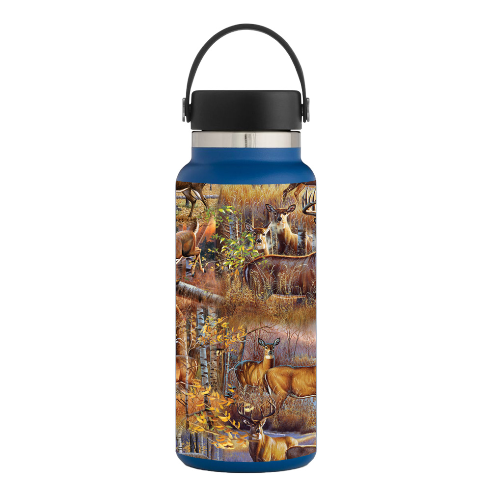 Picture of MightySkins HFWI32-Deer Pattern Skin for Hydro Flask 32 oz Wide Mouth - Deer Pattern