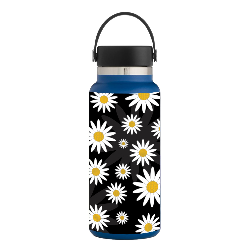 Picture of MightySkins HFWI32-Daisies Skin for Hydro Flask 32 oz Wide Mouth - Daisies