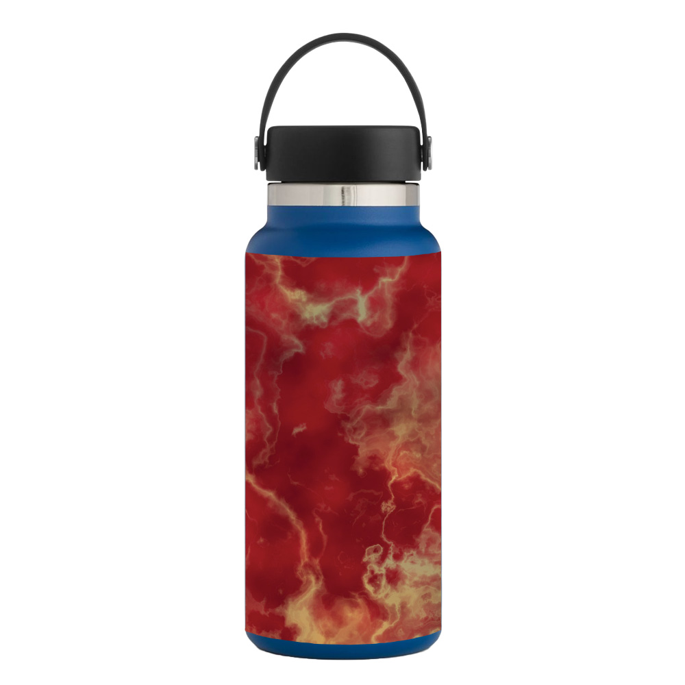 Picture of MightySkins HFWI32-Crimson Marble Skin for Hydro Flask 32 oz Wide Mouth - Crimson Marble