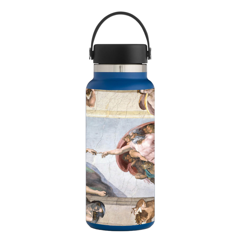 Picture of MightySkins HFWI32-Creation Of Adam Skin for Hydro Flask 32 oz Wide Mouth - Creation of Adam