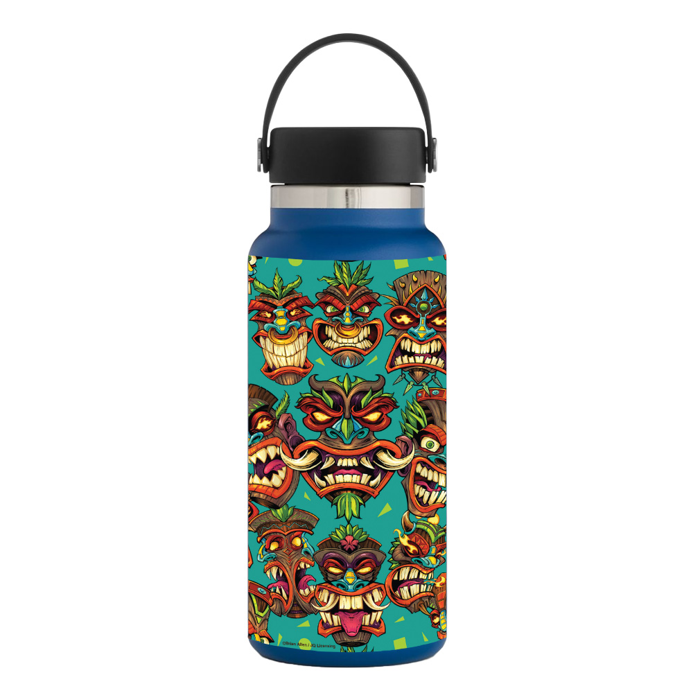 Picture of MightySkins HFWI32-Crazy Tikis Skin for Hydro Flask 32 oz Wide Mouth - Crazy Tikis
