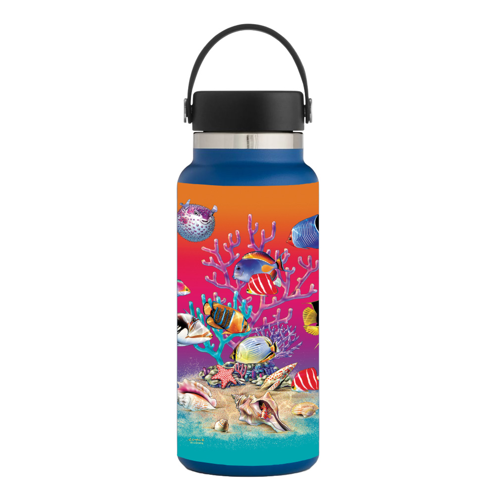 Picture of MightySkins HFWI32-Coral Garden Skin for Hydro Flask 32 oz Wide Mouth - Coral Garden
