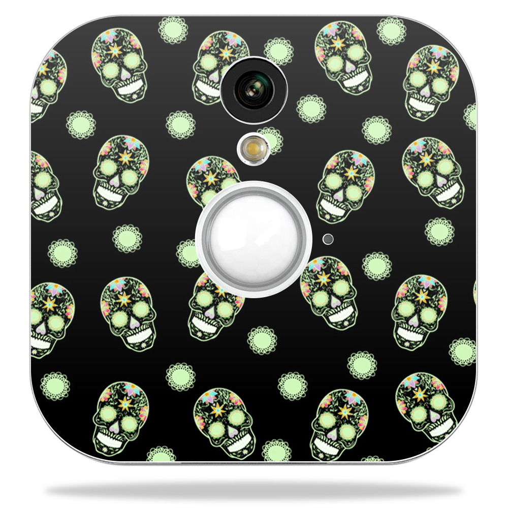Picture of MightySkins BLHOSE-Nighttime Skulls Skin Decal Wrap for Blink Home Security Camera Sticker - Nighttime Skulls